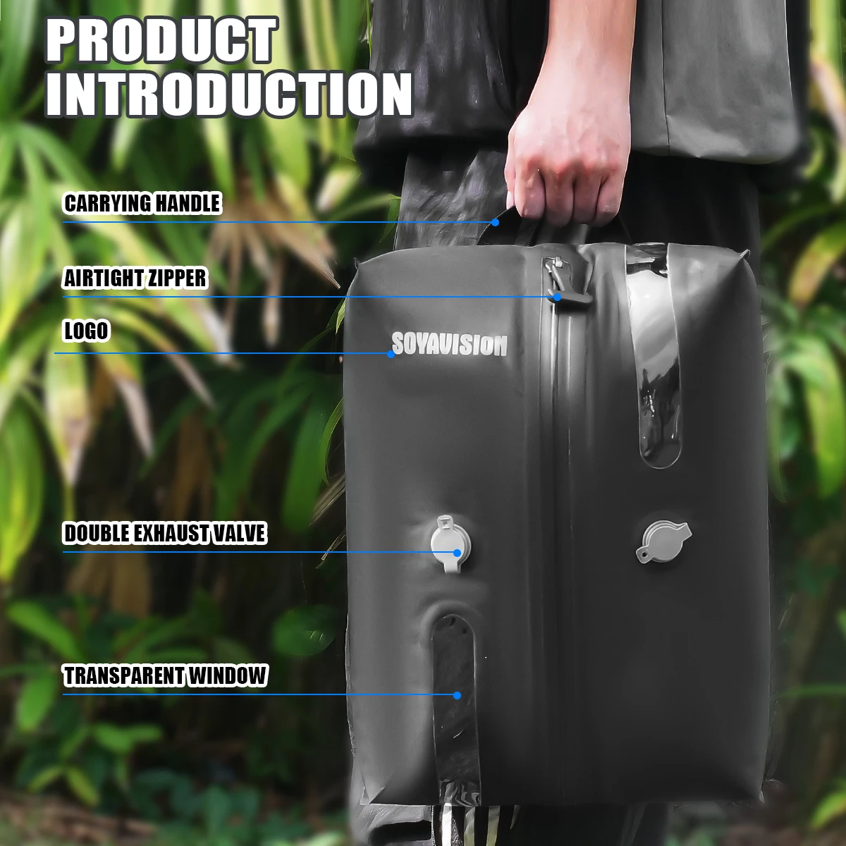 Travel Vacuum Bag Reusable Storage Bag Folding Outdoor Travel Compression Bag For Suitcases Backpack Luggage
