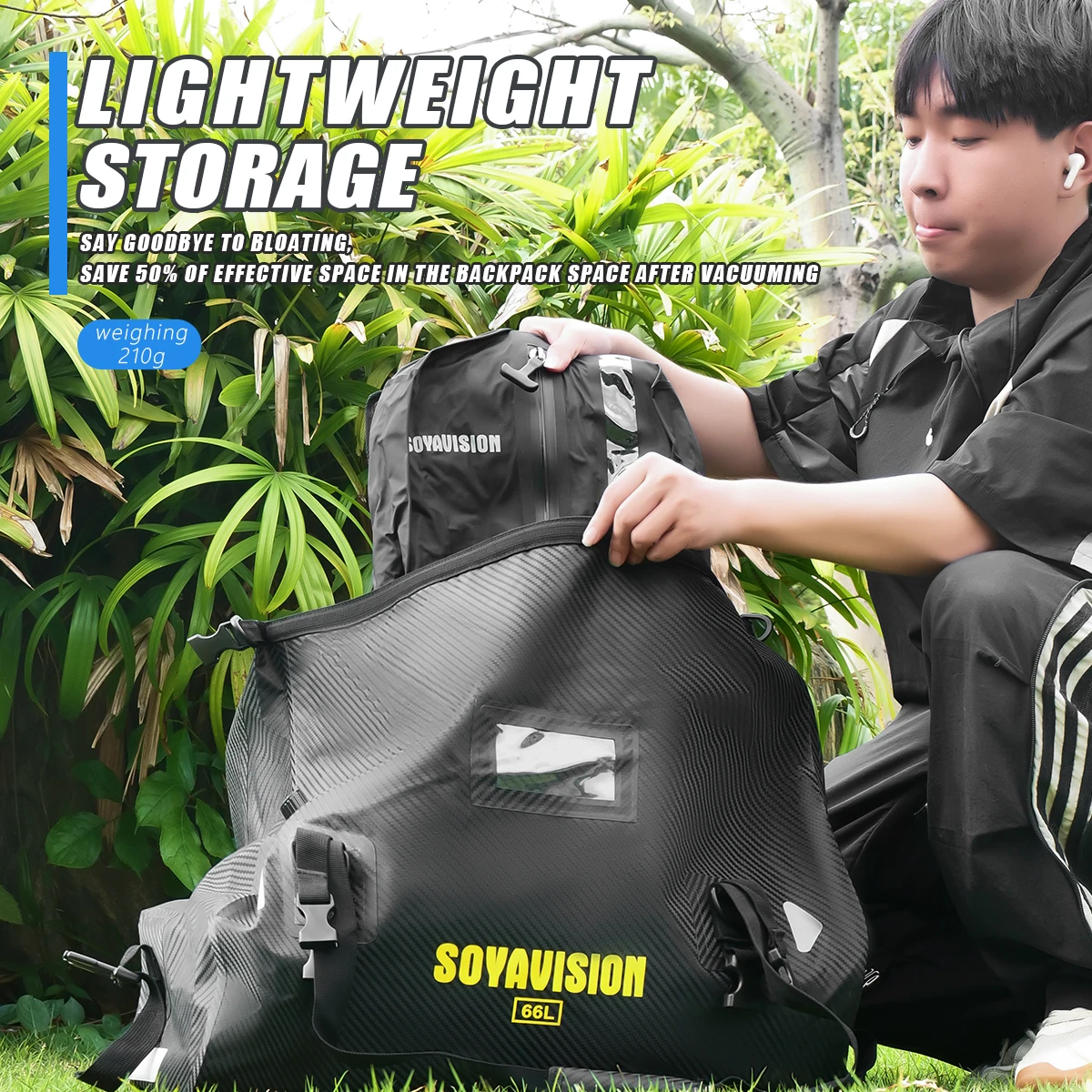 Travel Vacuum Bag Reusable Storage Bag Folding Outdoor Travel Compression Bag For Suitcases Backpack Luggage