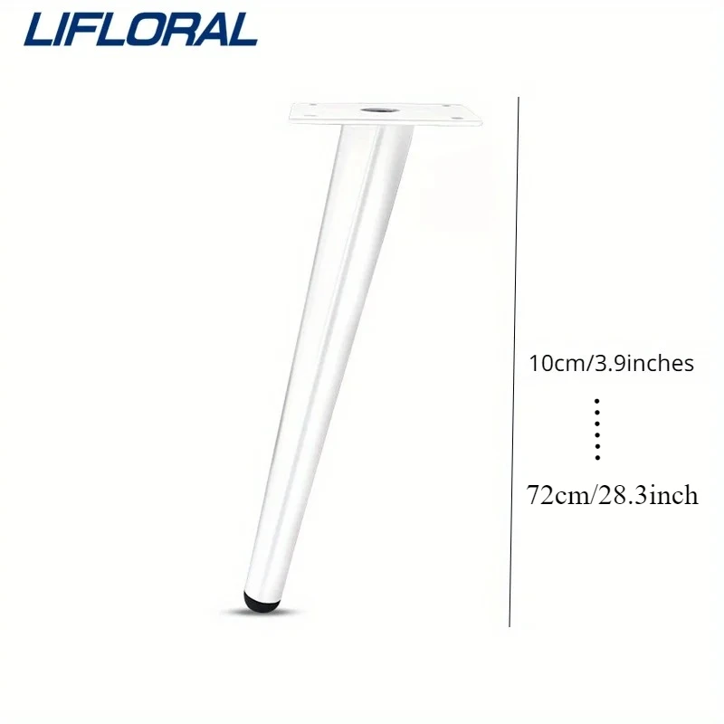 4pcs Metal TV Cabinet Feet Luxury Sofa Feet Oblique Cone Coffee Table Legs Furniture Support Legs Bathroom Cabinet Feet