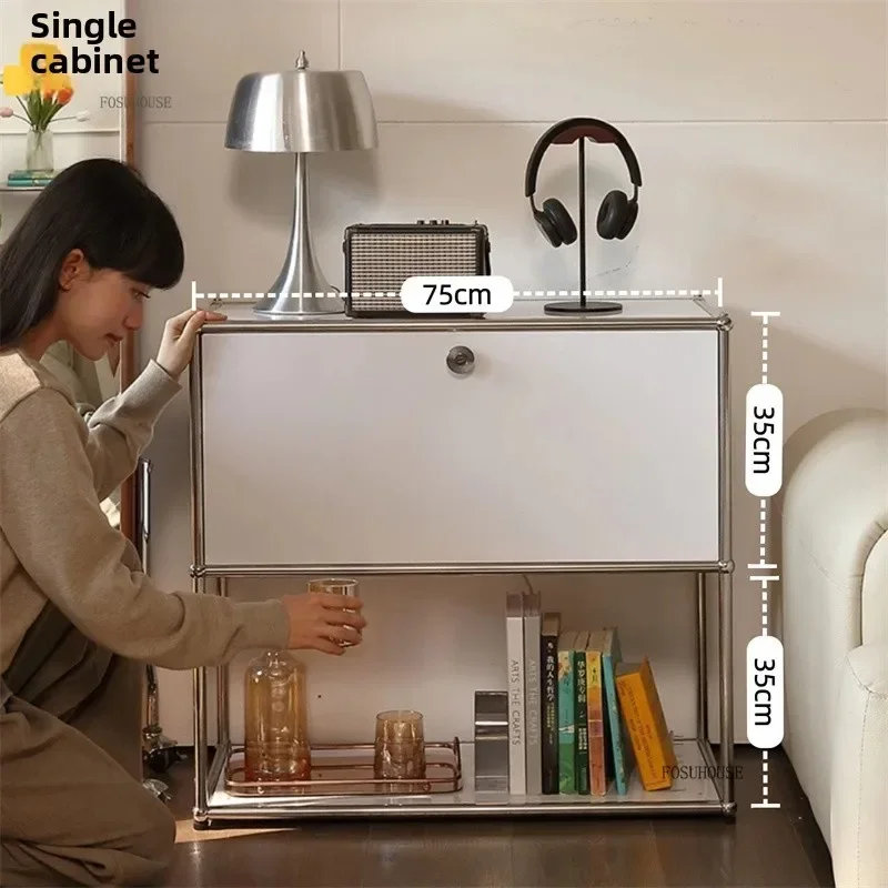 Organizer Furniture Dual Cabinet Combination Cabinet for Living Room Storage Locker Drawer Type Storage Bedroom Chest of Drawers