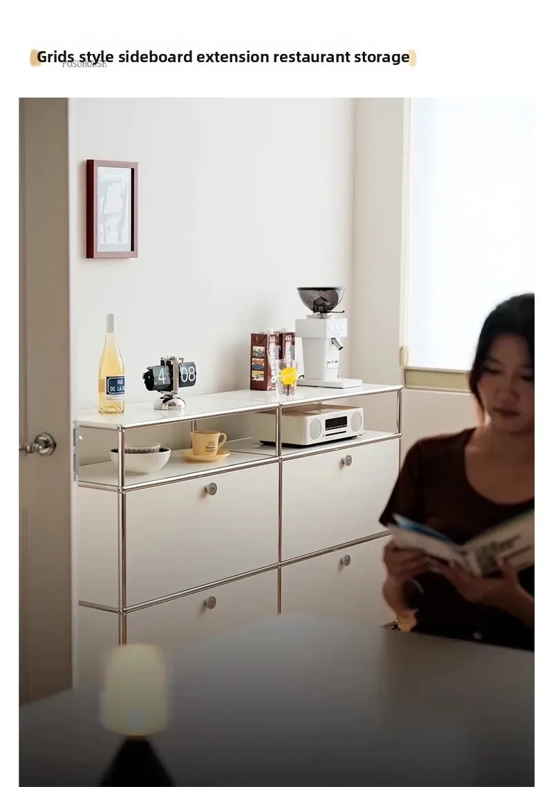 Organizer Furniture Dual Cabinet Combination Cabinet for Living Room Storage Locker Drawer Type Storage Bedroom Chest of Drawers
