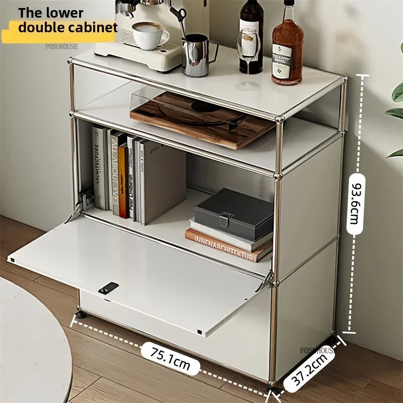 Organizer Furniture Dual Cabinet Combination Cabinet for Living Room Storage Locker Drawer Type Storage Bedroom Chest of Drawers