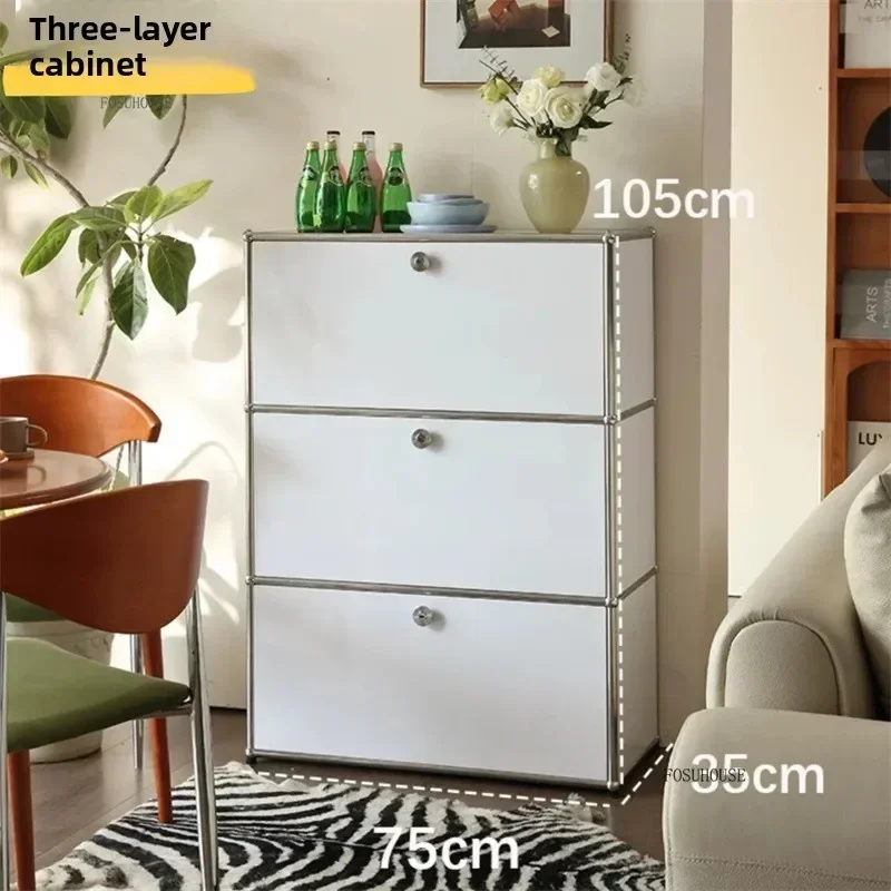 Organizer Furniture Dual Cabinet Combination Cabinet for Living Room Storage Locker Drawer Type Storage Bedroom Chest of Drawers