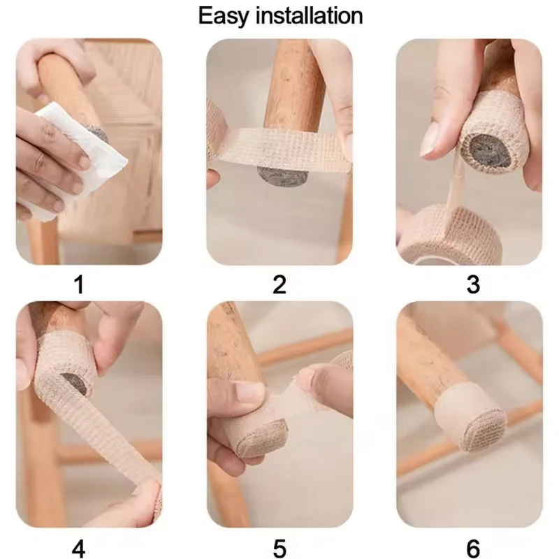 4/8Pcs Chair Leg Floor Protector Furniture Pads For Hardwood Floors Desk Chair Legs Socks Non-slip Noise-Reduce Leg Tape Gift