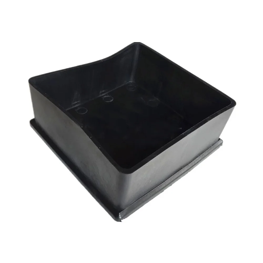 80x80mm 100x100mm Black Chair Rubber Table Feet Mobile Leg Protection Cover Pipe End Covers Anti-Slip Floor Protection