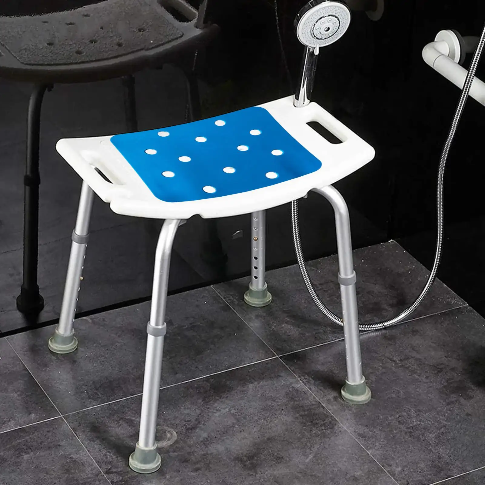 Shower Seat Pad Bath Chair Mat Anti Skid Waterproof Bench Mat for Senior Elderly Disabled Personal Hygiene Daily Routine