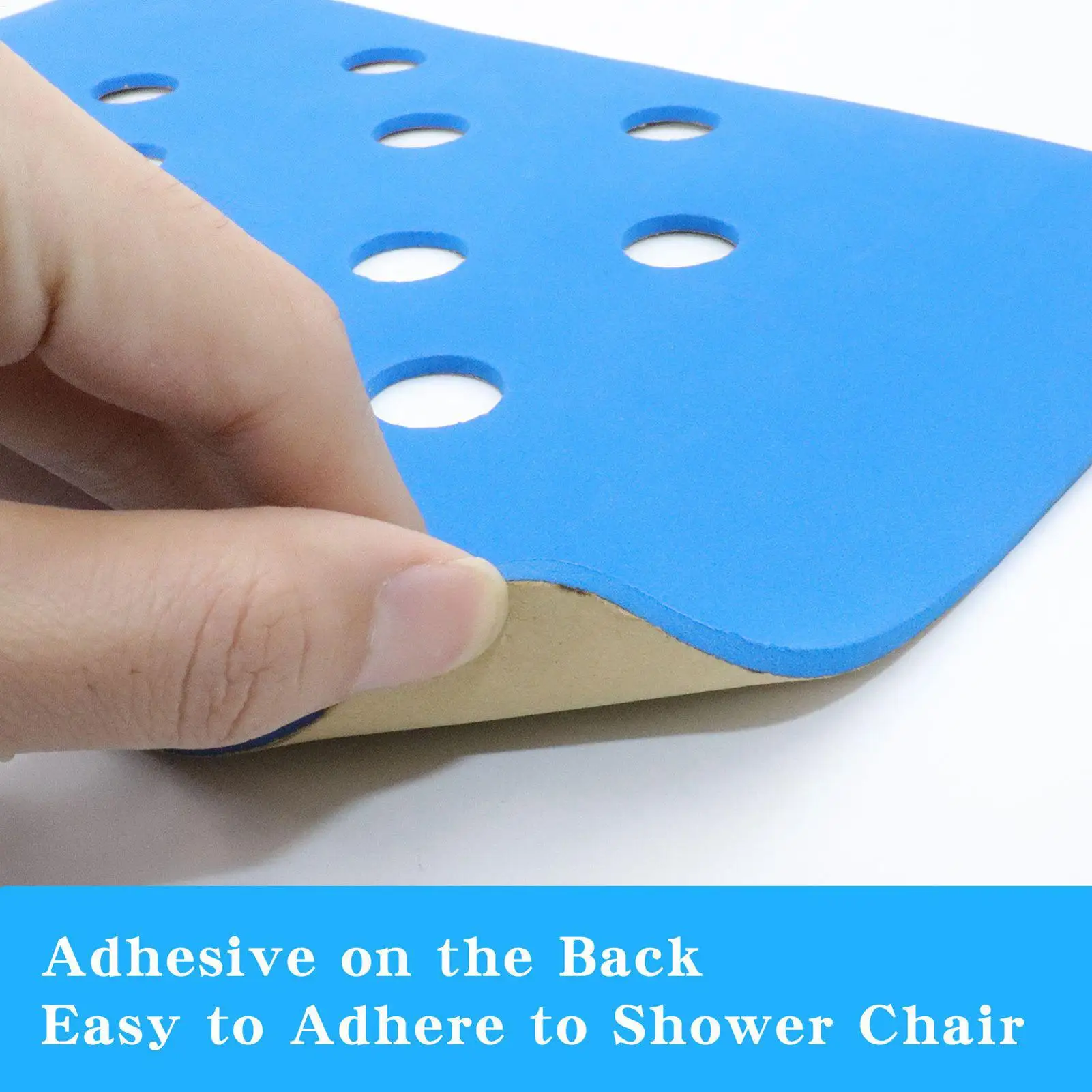 Shower Seat Pad Bath Chair Mat Anti Skid Waterproof Bench Mat for Senior Elderly Disabled Personal Hygiene Daily Routine