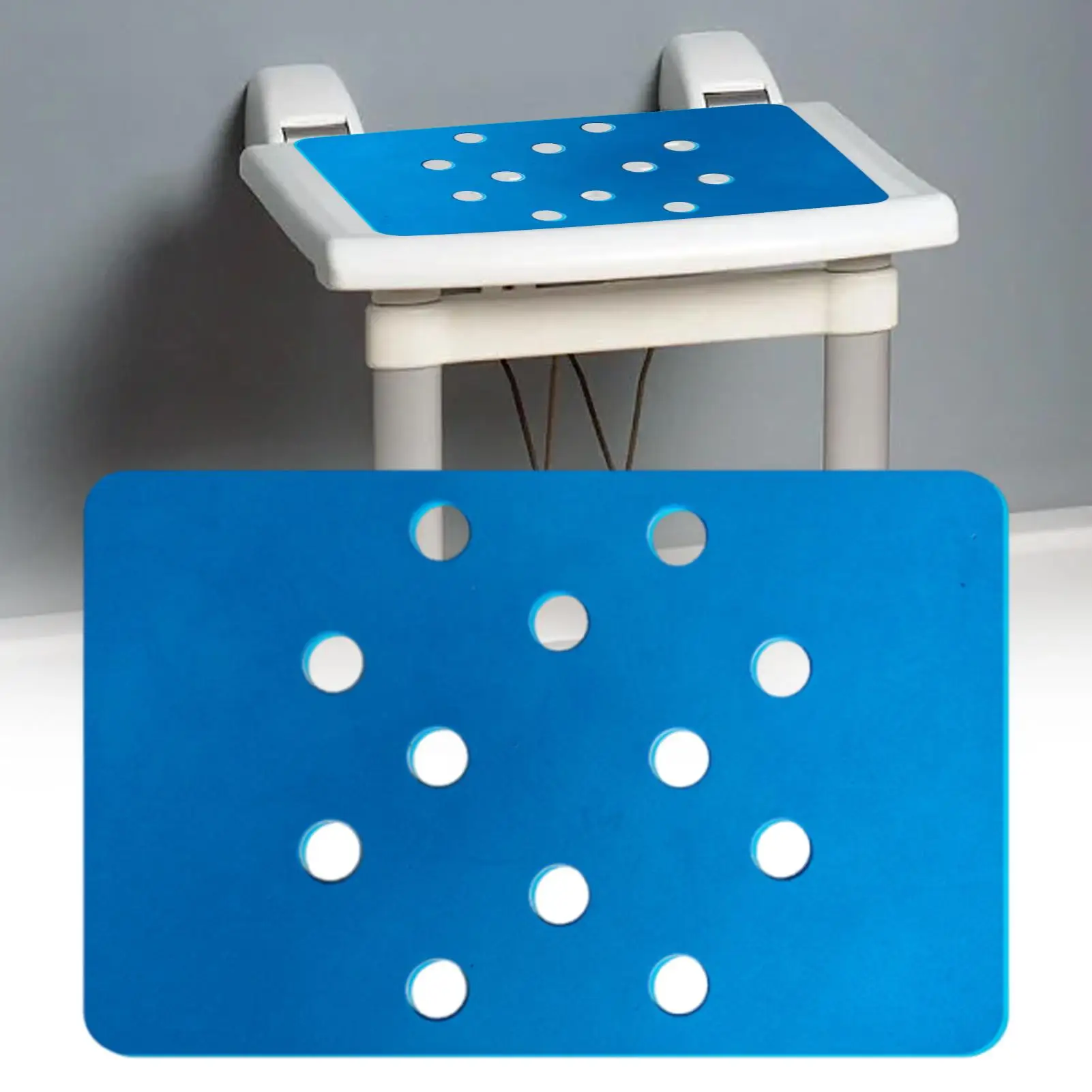 Shower Seat Pad Bath Chair Mat Anti Skid Waterproof Bench Mat for Senior Elderly Disabled Personal Hygiene Daily Routine