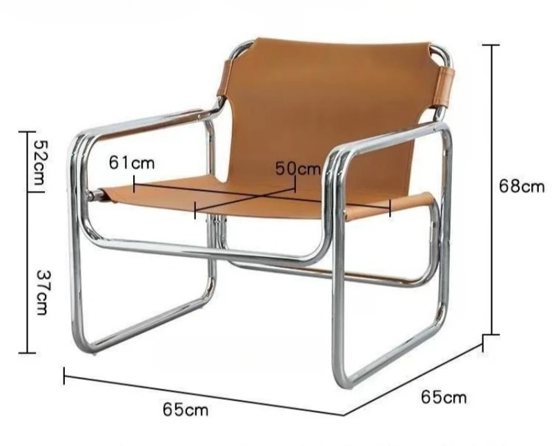 Individual Living Room Chairs Metal Backrest Chair Household Modern Aesthetic Armchair Multifunction Comfortable Furniture