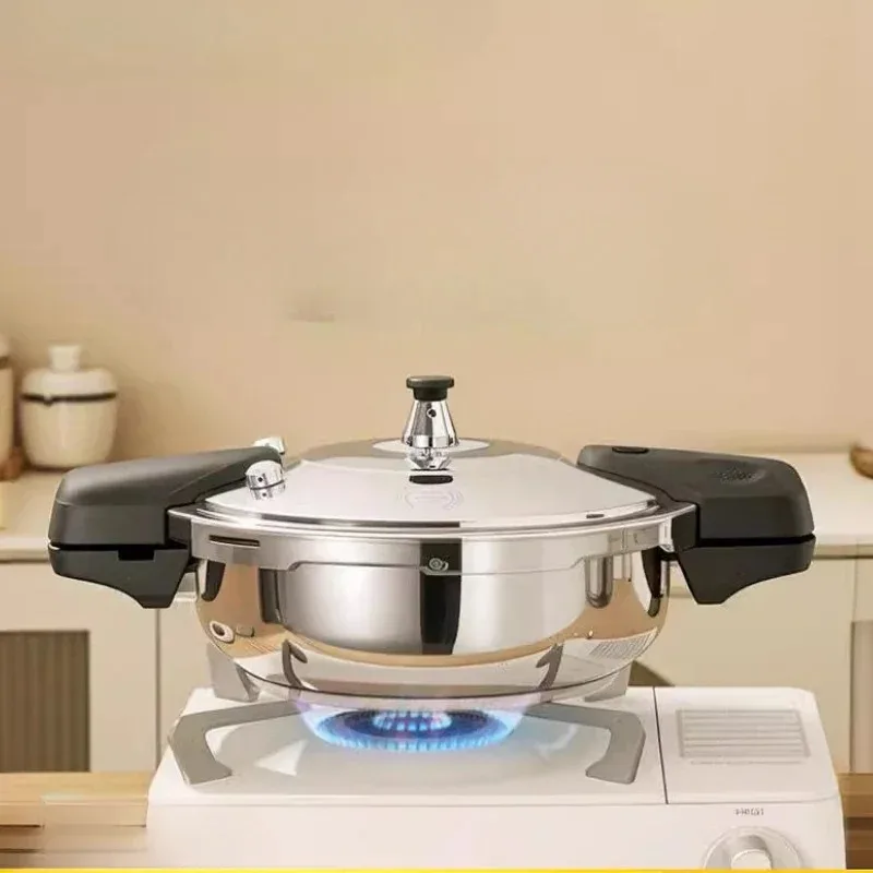 304 Stainless Steel Pressure Cooker Mini Pressure Pot Outdoor Quick Cooking Pot for Induction Ceramic Stove Gas Heating