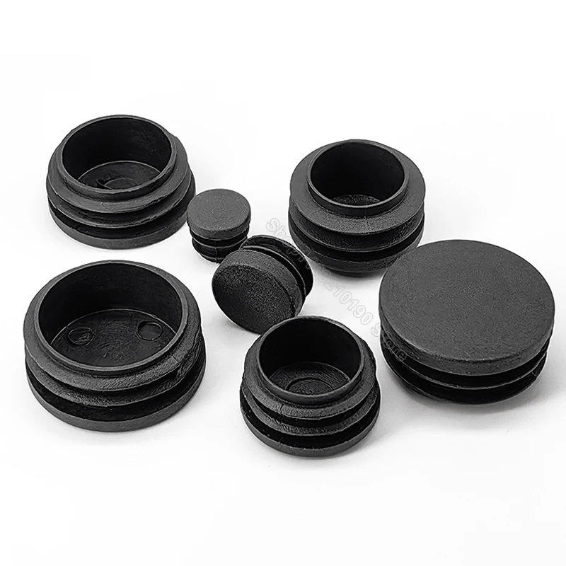 Round Plastic Blanking End Cap 10/12/13/14/15/19/20/22/27/28-140mm Chair Table Feet Cover Tube Pipe Insert Plugs Bungs Stoppers