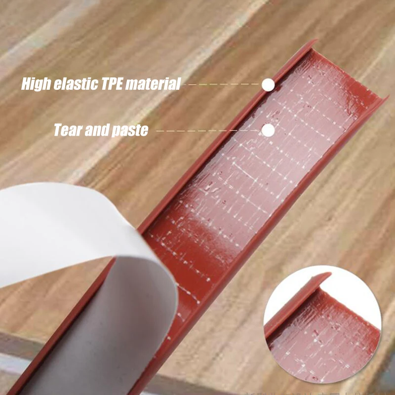 Self-Adhesive U Shaped Edge Banding Tape Furniture Wood Board Cabinet Table Chair Protector Cover Anti-collision TPE Seal Strip