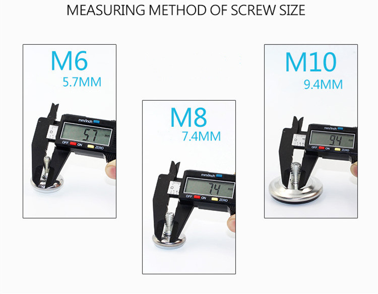 4Pcs Steel Furniture Legs Anti-slip Base Table Cabinet Leg Pad Adjustable Leveling Feet Leveler M6 M8 M10 Screw