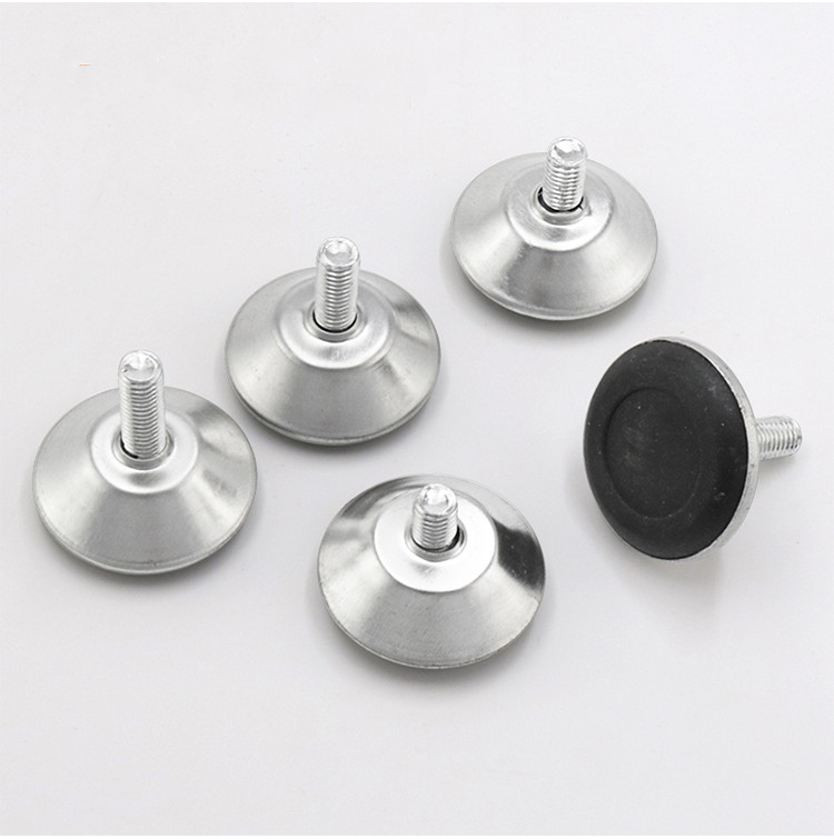 4Pcs Steel Furniture Legs Anti-slip Base Table Cabinet Leg Pad Adjustable Leveling Feet Leveler M6 M8 M10 Screw