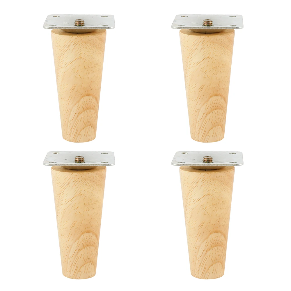 4Pcs Solid Wood Furniture Legs Height 8/15/20/25 CM Oblique/Straight Sofa Bed Cabinet Table Chair Replacement Feet Sloping Foot