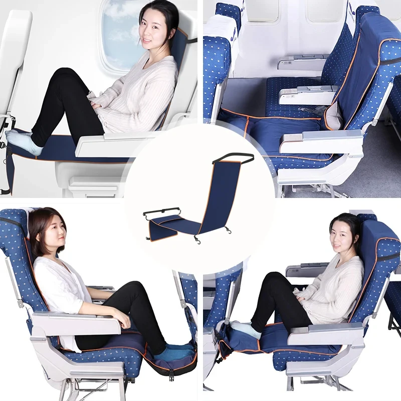 Footrest Hammock Travel Foot Hanger for Adults Baby Sleeping Bed in Airplane Train Bus Car Travelers Hammocks Rests Feet Legs