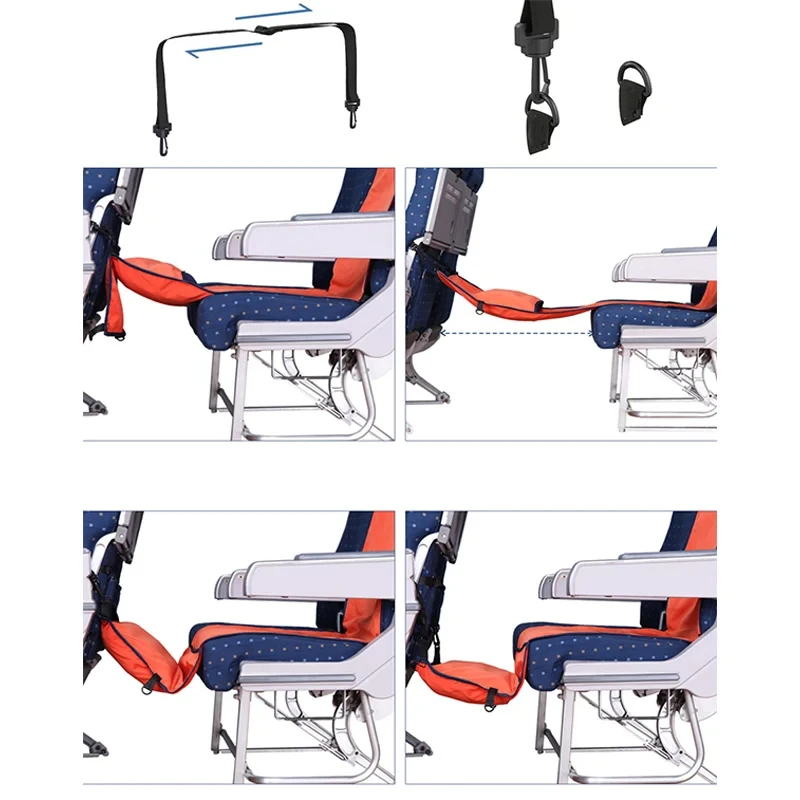 Footrest Hammock Travel Foot Hanger for Adults Baby Sleeping Bed in Airplane Train Bus Car Travelers Hammocks Rests Feet Legs