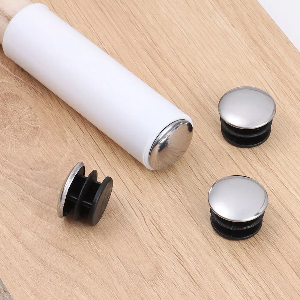 5/10Pcs Round Stainless Steel Furniture Leg Plug Tube Pipe Blanking Insert End Cap Non-slip Tube Dust Cover