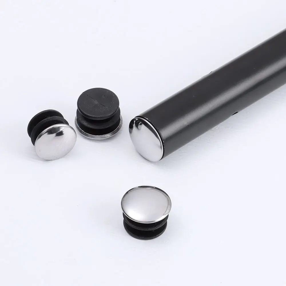 5/10Pcs Round Stainless Steel Furniture Leg Plug Tube Pipe Blanking Insert End Cap Non-slip Tube Dust Cover