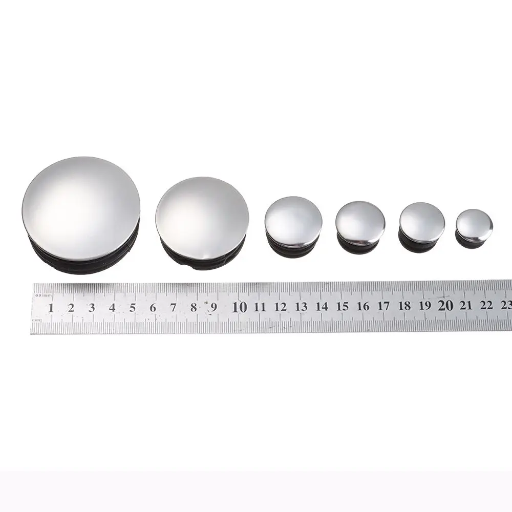 5/10Pcs Round Stainless Steel Furniture Leg Plug Tube Pipe Blanking Insert End Cap Non-slip Tube Dust Cover