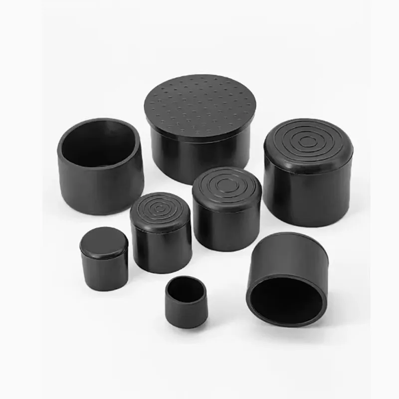 Black Non-slip Floor Protector Table Chair Leg Tips Caps Furniture Bottom Reduce Noise End Covers