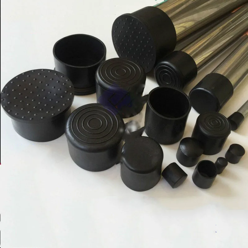 Black Non-slip Floor Protector Table Chair Leg Tips Caps Furniture Bottom Reduce Noise End Covers