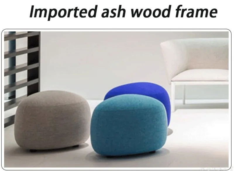 Nordic Stool Creative Ottoman Fashion Foot Stool Special-shaped Pebble Multifunctional Big Furniture for Home Portable Design