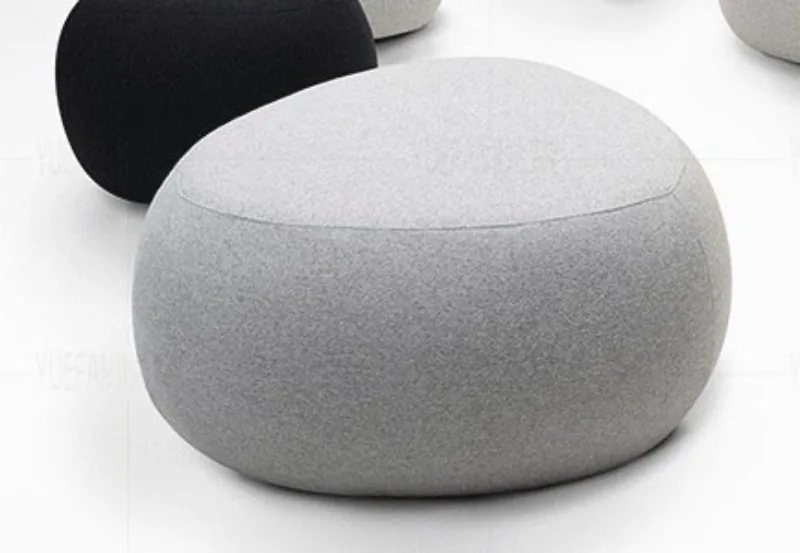 Nordic Stool Creative Ottoman Fashion Foot Stool Special-shaped Pebble Multifunctional Big Furniture for Home Portable Design