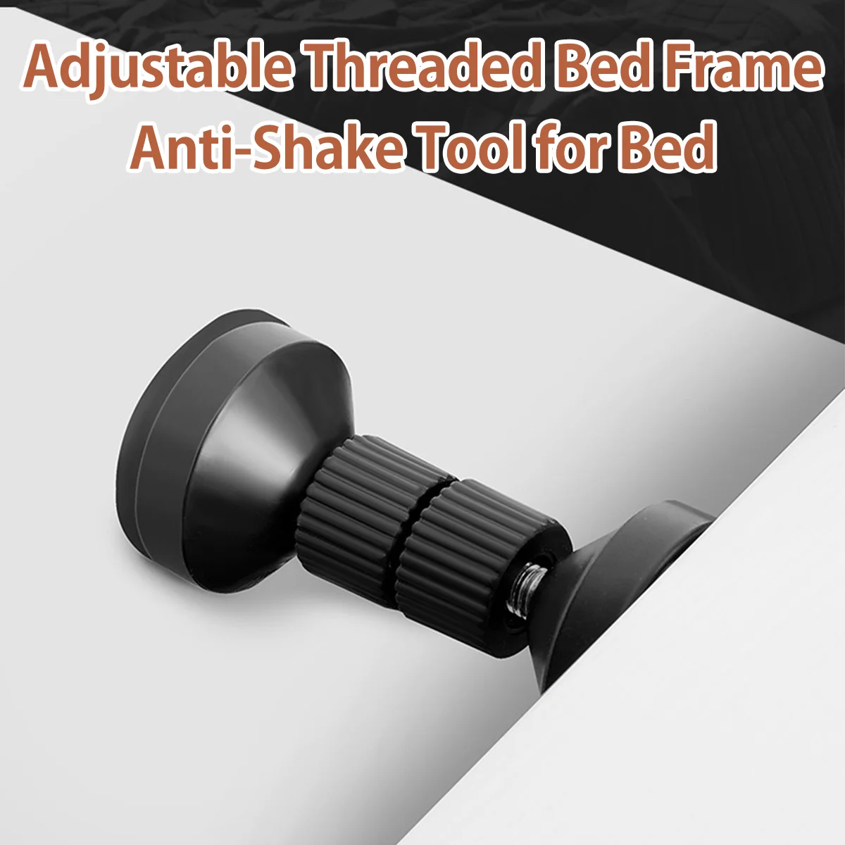 2Pcs Adjustable Threaded Bed Frame Anti-Shake Tool Self-adhesive Headboard Stoppers Telescopic Support Hardware Fasteners Tools