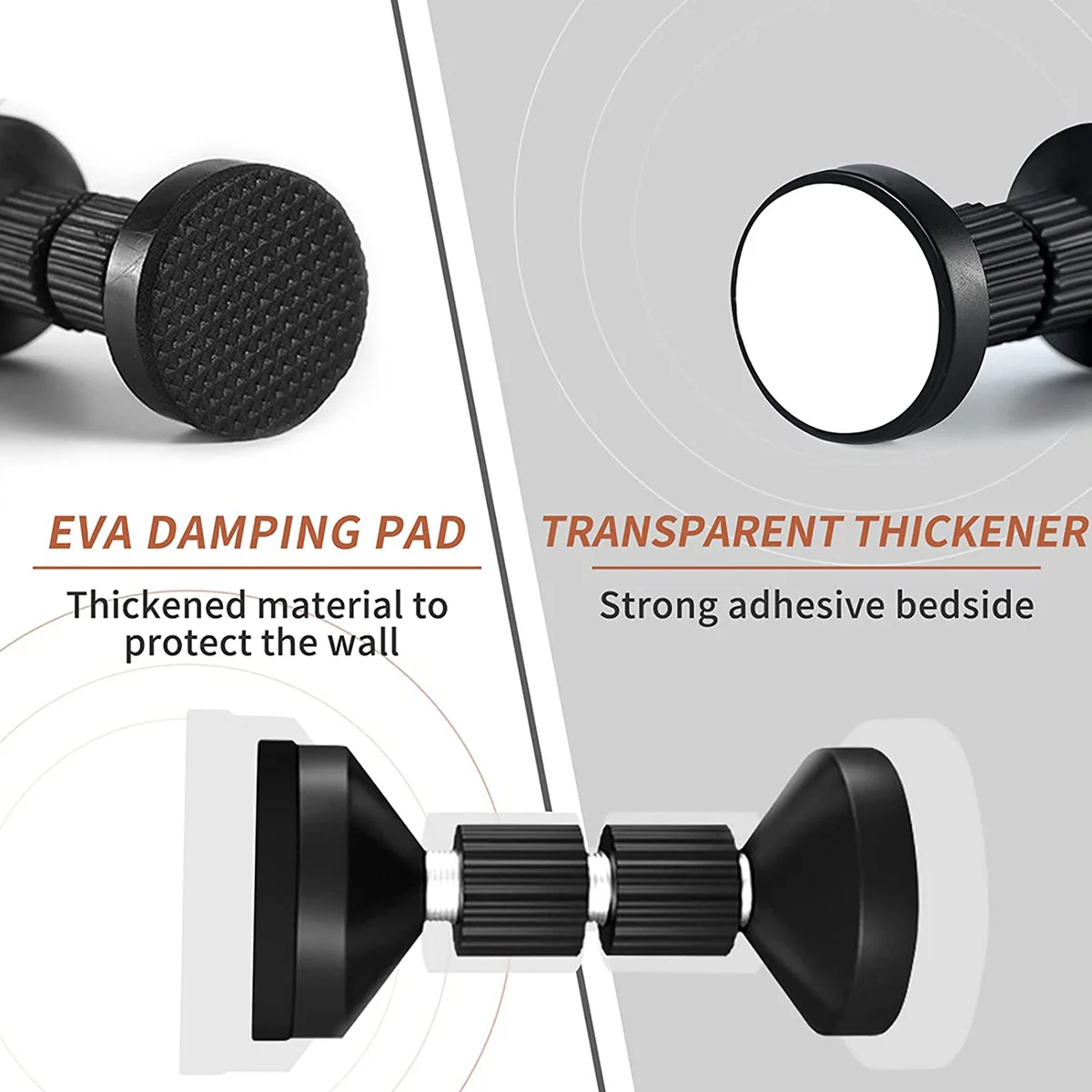 2Pcs Adjustable Threaded Bed Frame Anti-Shake Tool Self-adhesive Headboard Stoppers Telescopic Support Hardware Fasteners Tools