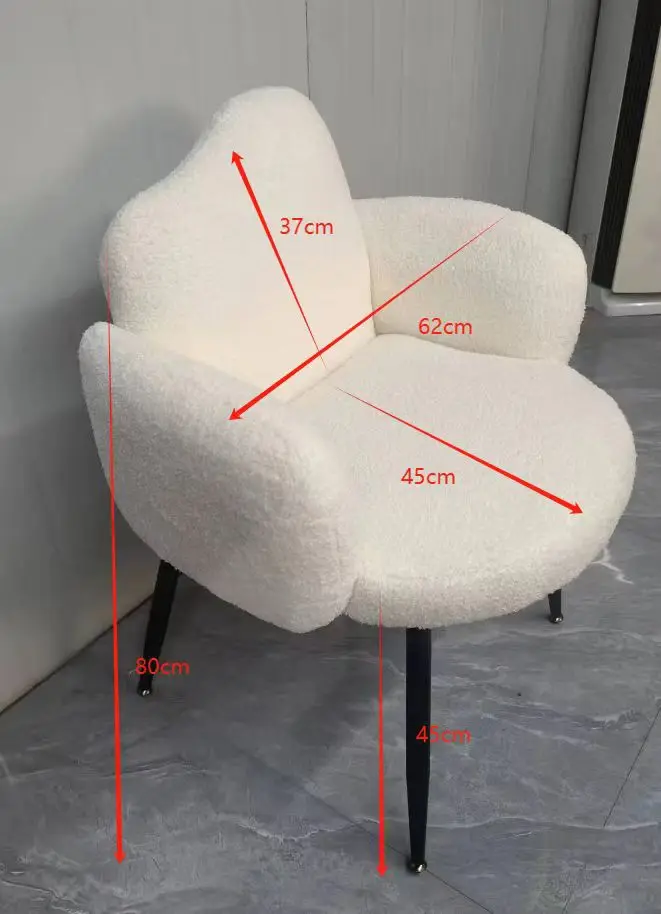 Makeup Stool Cream Style Makeup Chair Girls Bedroom Dressing Stool Light Luxury Simple Nail Chair Dressing Table Stool