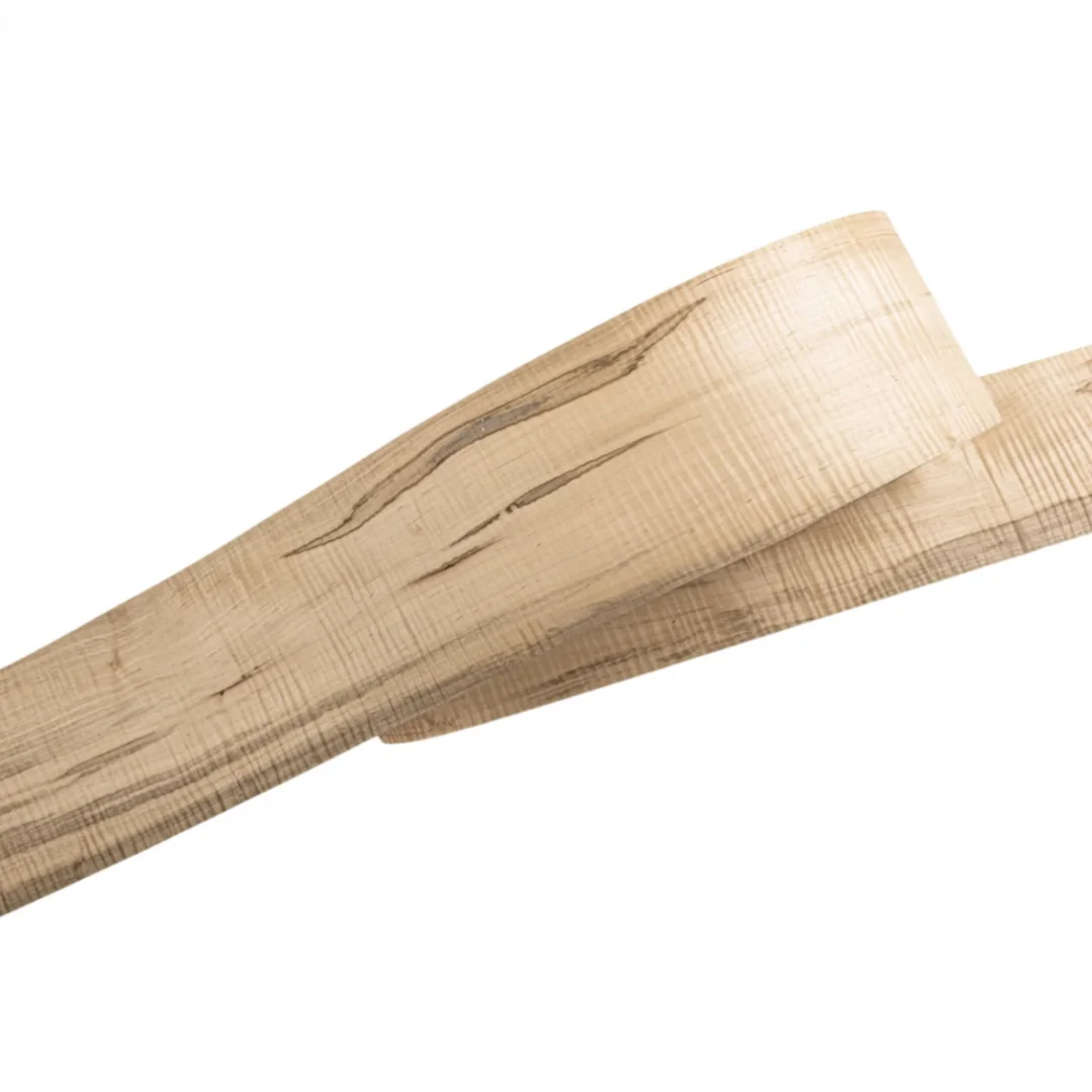 L:2.5m Width:140mm Thick:0.5mm Natural Scarred Maple Figure Wood Veneer Handmade Veneering Speakers Guitars Home Projects