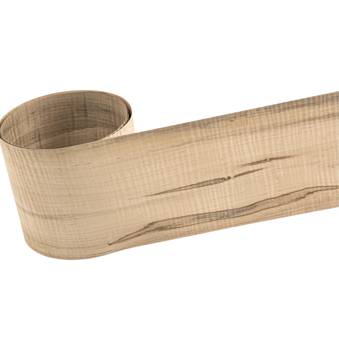 L:2.5m Width:140mm Thick:0.5mm Natural Scarred Maple Figure Wood Veneer Handmade Veneering Speakers Guitars Home Projects