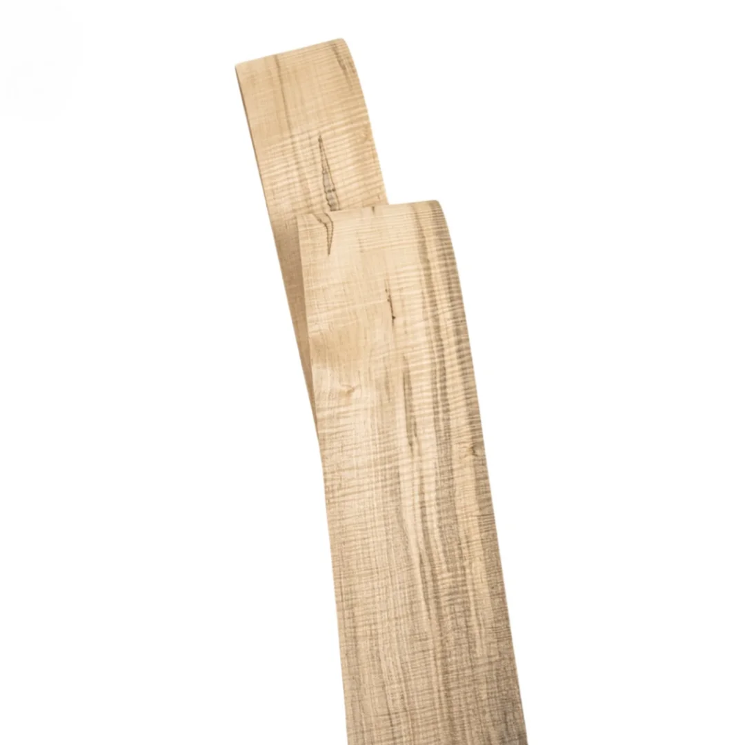L:2.5m Width:140mm Thick:0.5mm Natural Scarred Maple Figure Wood Veneer Handmade Veneering Speakers Guitars Home Projects