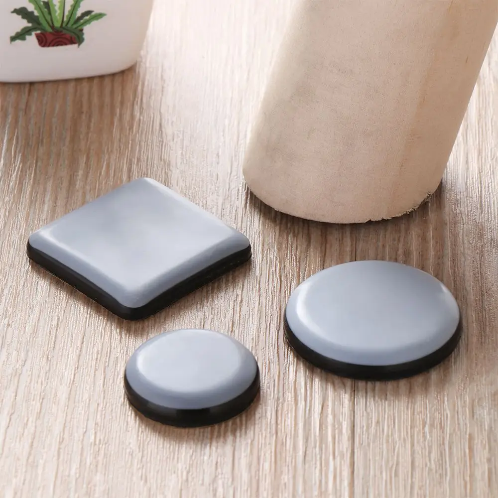 4pcs Soft Home Bumper Chair Fittings Easy Move Self-Adhesive Floor Protector Slip Mat Furniture Leg Slider Pads Anti Noisy