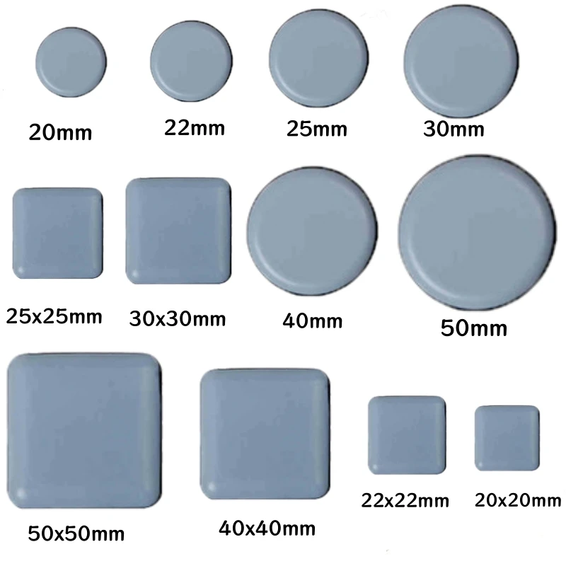 4PCS/lot Feet Glider Sliding Pads Home Furniture Sliders Furniture Gliders PTFE Floor Mover Pads For Household Protection