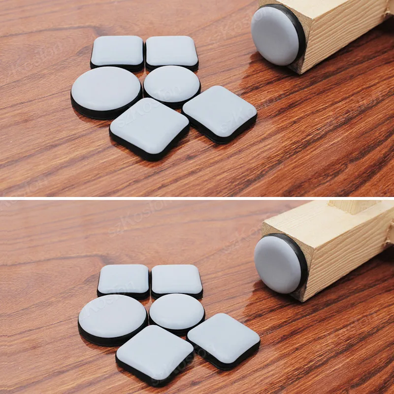 4PCS/lot Feet Glider Sliding Pads Home Furniture Sliders Furniture Gliders PTFE Floor Mover Pads For Household Protection