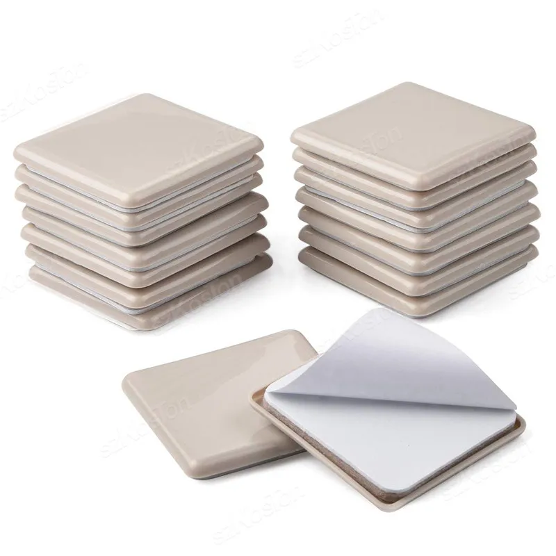 4PCS/lot Feet Glider Sliding Pads Home Furniture Sliders Furniture Gliders PTFE Floor Mover Pads For Household Protection