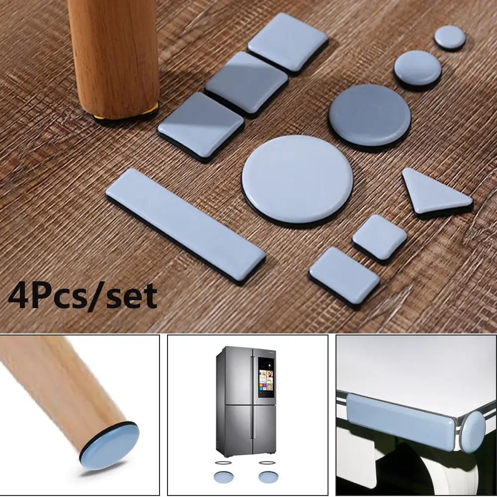 4pcs Easy Move Heavy Furniture Furniture Leg Slider Pads Table Slider Pad Floor Protector Moving Anti-abrasion Floor Mat