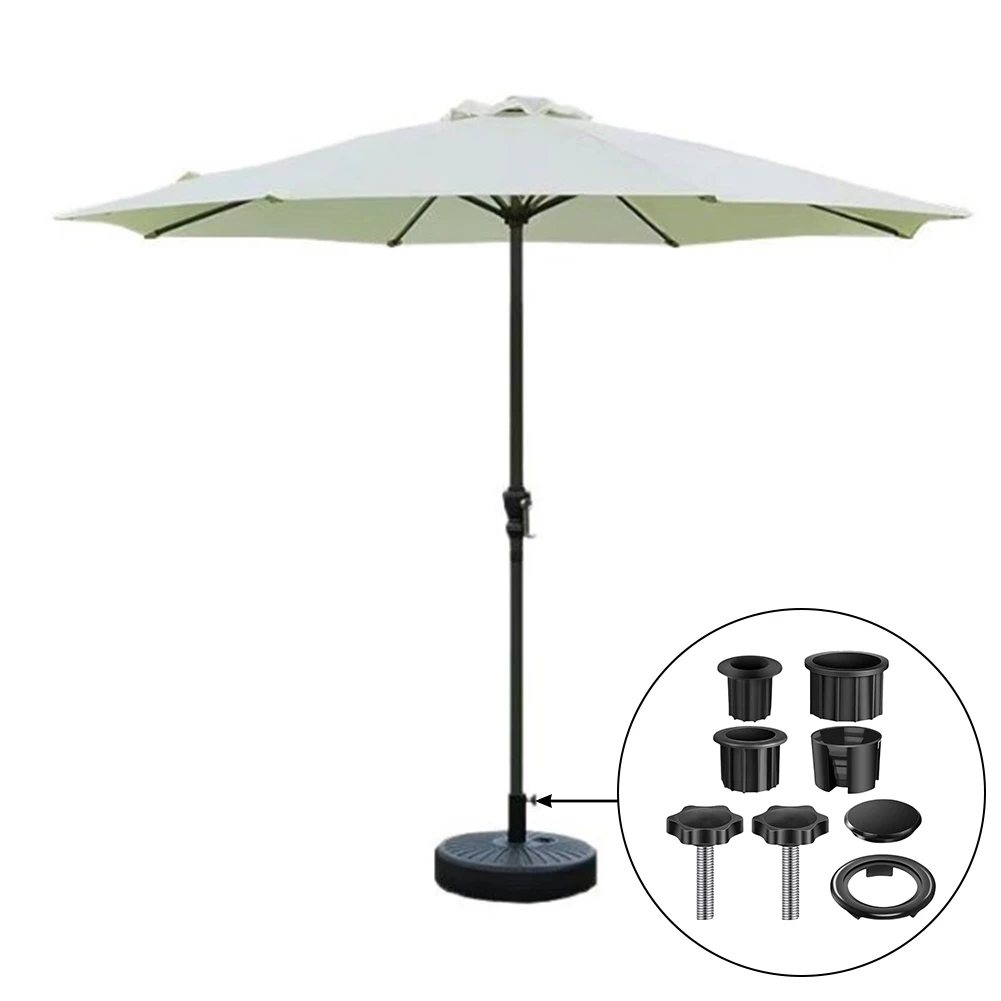 Sun Umbrella Base Bracket Accessories Plastic Pipe Sleeve Fixing Screws Star Shape Thread Clamping Handle Bolt M8 For Umbrella