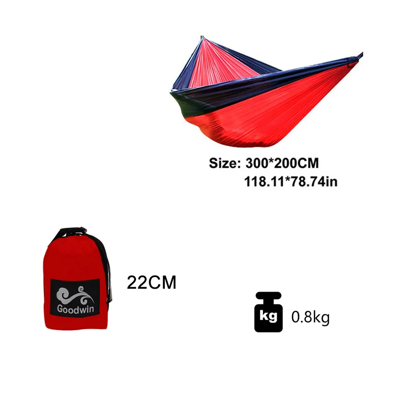 Parachute Cloth Hammock Outdoor Camping Swing 300 X 200 Double Person Extended and Widened Ultra Light Product