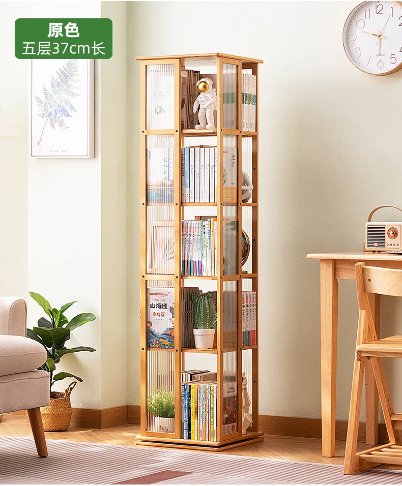 Rotational Bookshelf Organizers Home Storage Shelves Furniture Living Room Shelf Bookcases Librero Organizador Estanteria