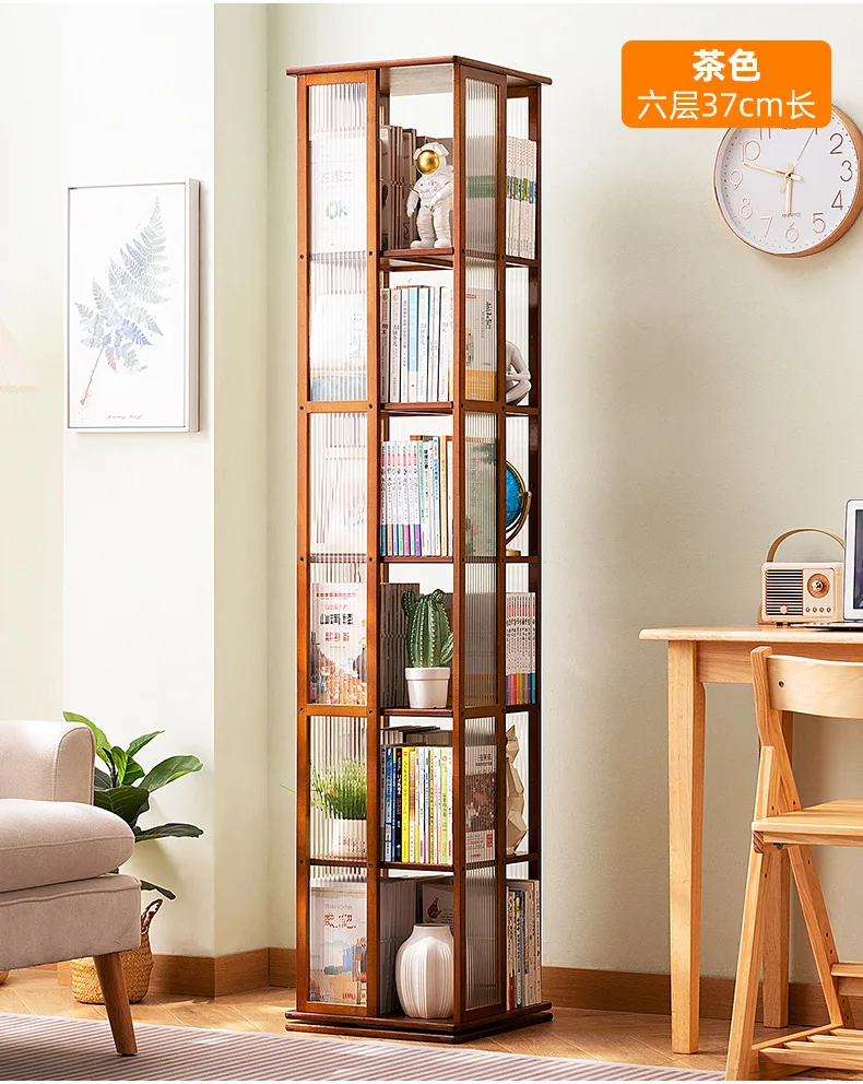Rotational Bookshelf Organizers Home Storage Shelves Furniture Living Room Shelf Bookcases Librero Organizador Estanteria