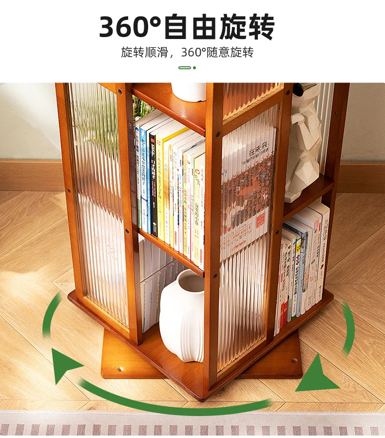 Rotational Bookshelf Organizers Home Storage Shelves Furniture Living Room Shelf Bookcases Librero Organizador Estanteria