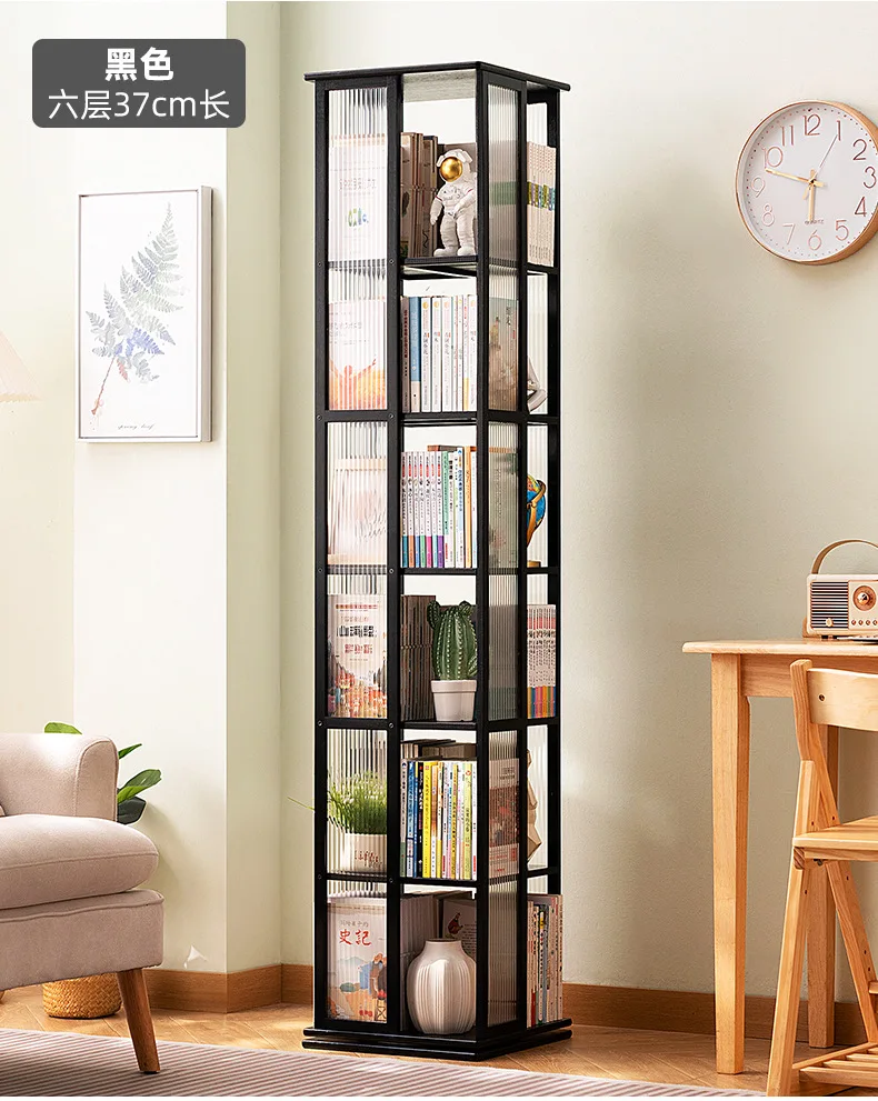 Rotational Bookshelf Organizers Home Storage Shelves Furniture Living Room Shelf Bookcases Librero Organizador Estanteria