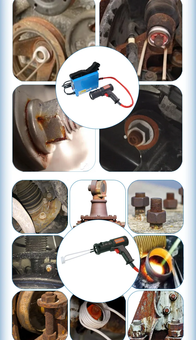 Magnetic Induction Heater 1500W Circuit Diy for Car Set Welding Equipment Repair Bolt Remover Tools AC 220V with 4 Pieces Coil