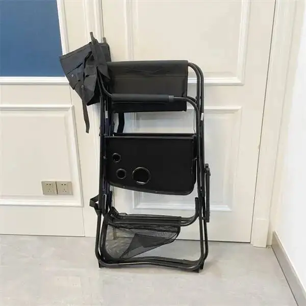 Table Portable Side Makeup with Artist Director Cup Chair Holder Foldable Lightweight Hairstylist Chair for Makeup Salons, Movie