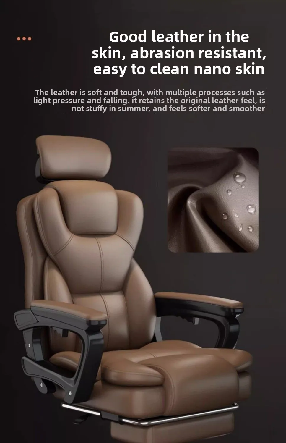 Boss Chair, Home Comfortable, Sedentary Living Room Computer Chair Business Office Chair Study, Backrest Reclining Sofa Bedroom