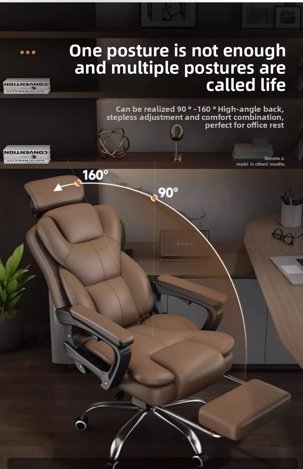 Boss Chair, Home Comfortable, Sedentary Living Room Computer Chair Business Office Chair Study, Backrest Reclining Sofa Bedroom