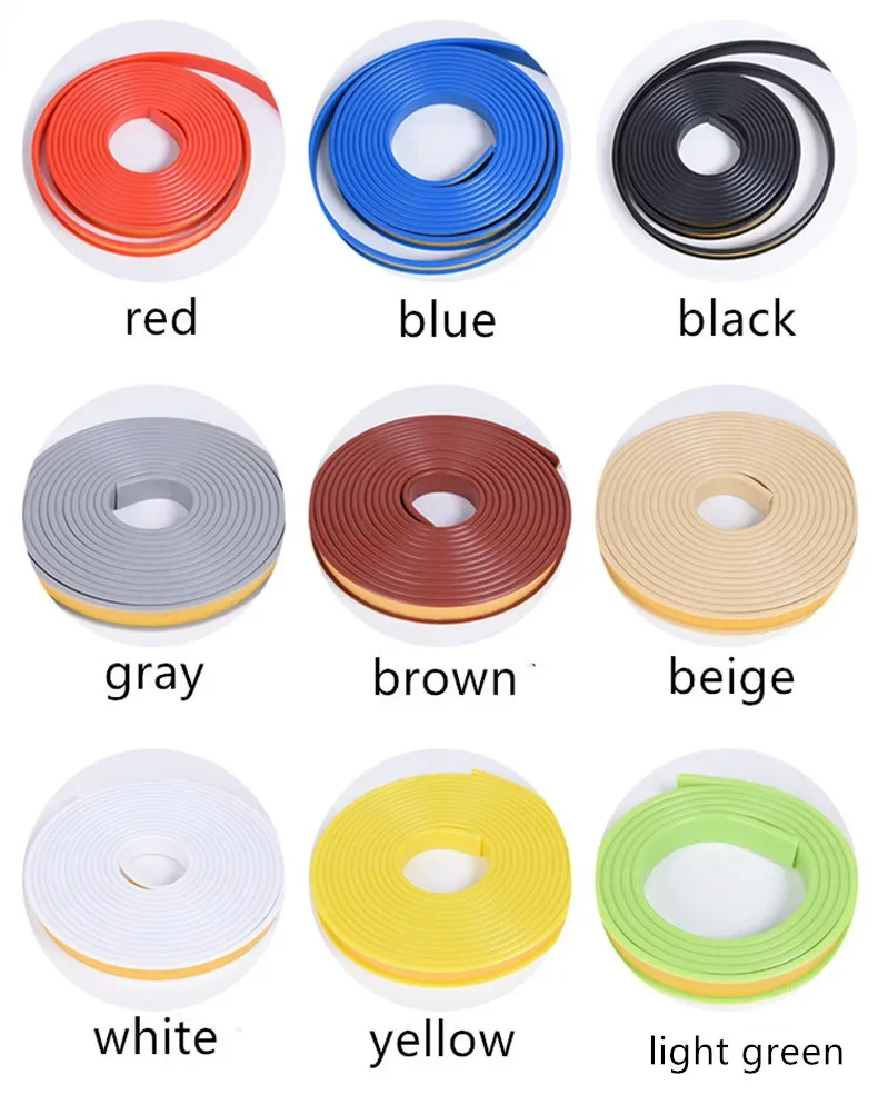 10m Adhesive U-molding Edge Banding Edgeband 9MM 12MM 14MM 15MM 16MM 18MM - 36MM White Beige Gray Black Red Blue Green Yellow